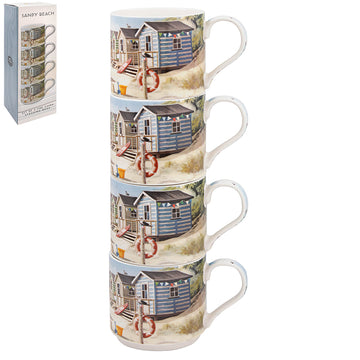 250ml Sandy Beach Stacking Mugs