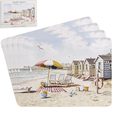 4Pcs Sandy Beach Placemat Set