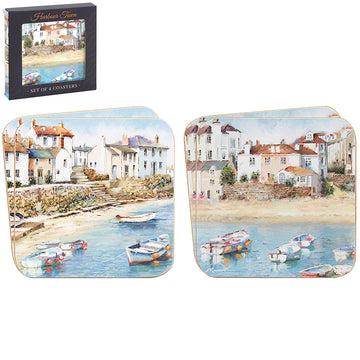 4Pcs Harbour Town Coasters Set
