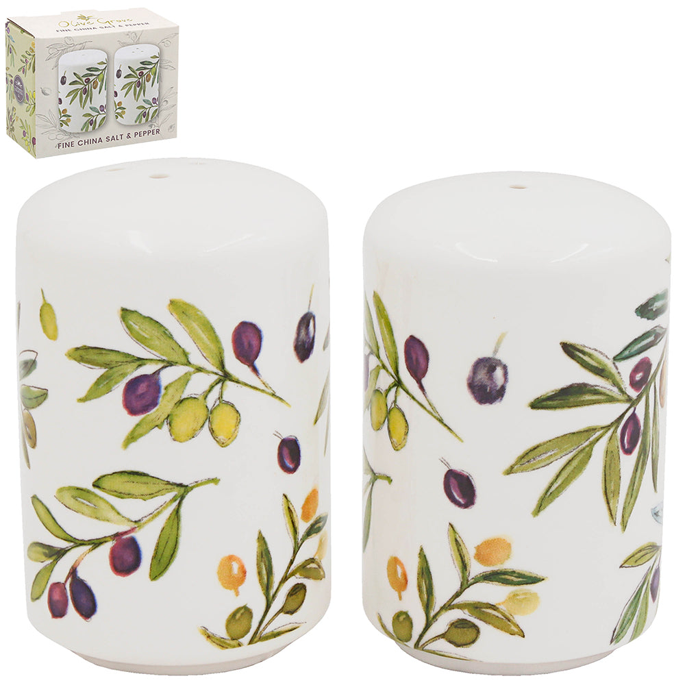 Olive Grove Ceramic Salt & Pepper Shaker Mill