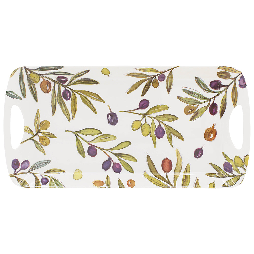 Olive Grove Medium Melamine Serving Tray