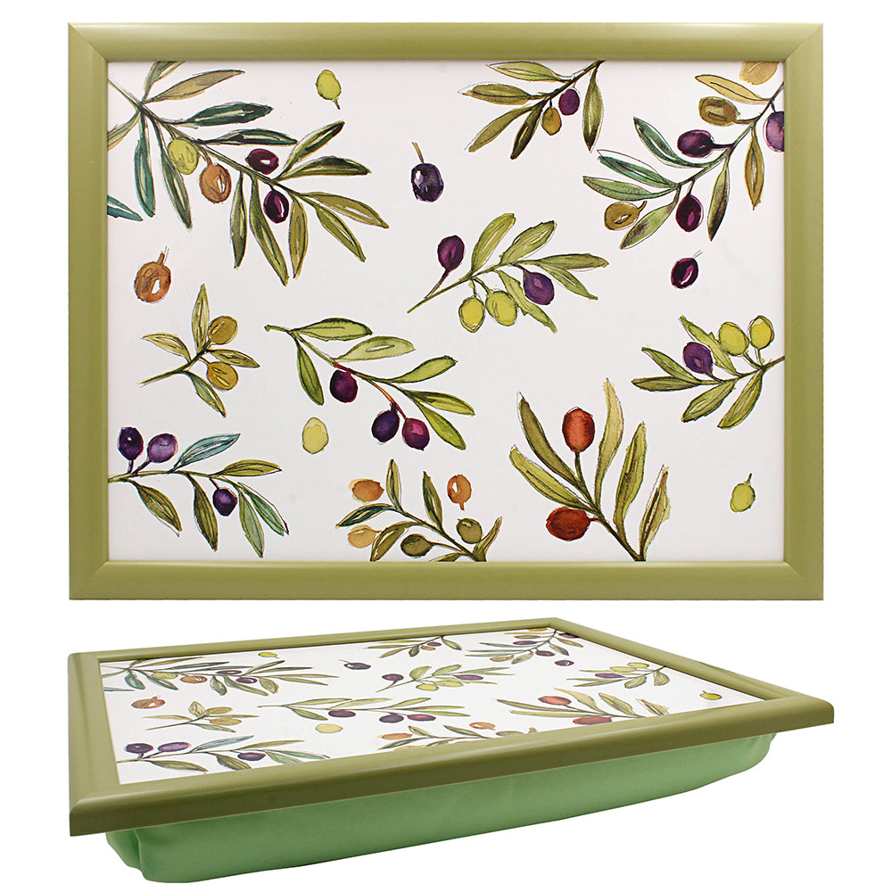 Olive Grove Floral Cushioned Food Serving Tray