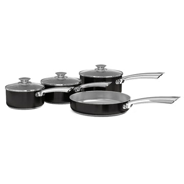 Morphy Richards 4Pc Black Induction Ready Cookware Set