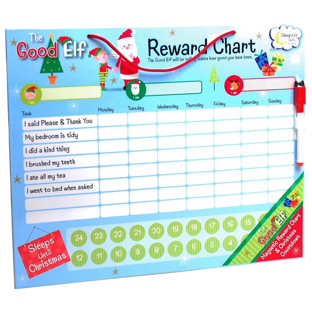 The Good Elf Kids Reward Chart & Christmas Countdown