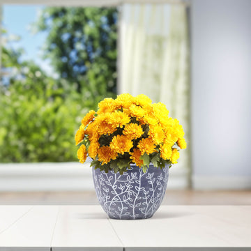 3Pcs 30cm Grey & White  Round Plastic Serenity Pot Planters