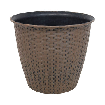 25cm Planter Rattan Interwoven Design