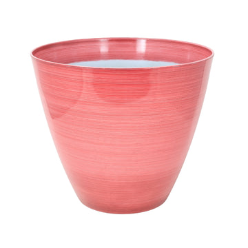30cm Gloss Pink Round Plastic Savannah Pot Planter