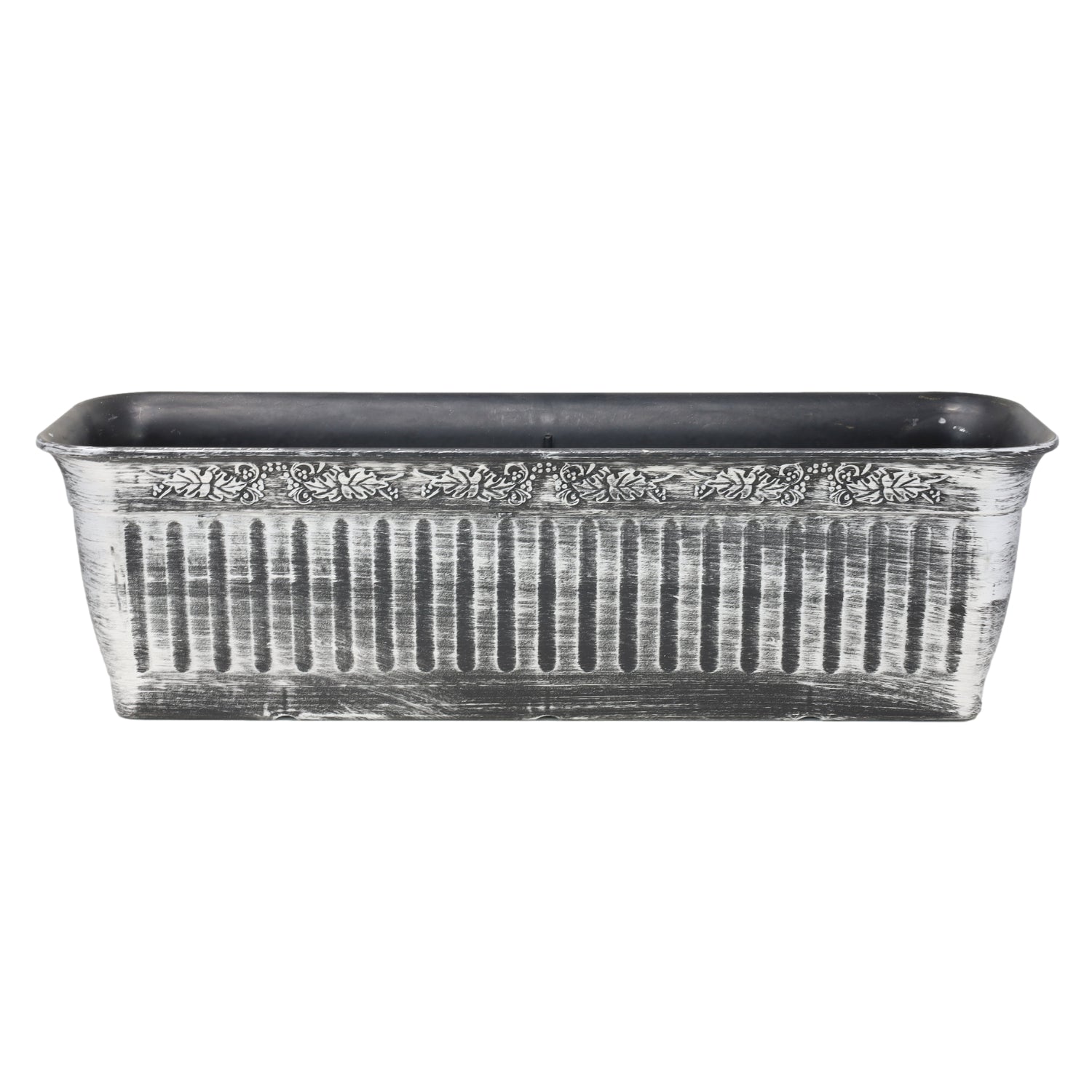60cm Silver Plastic Trough Planter