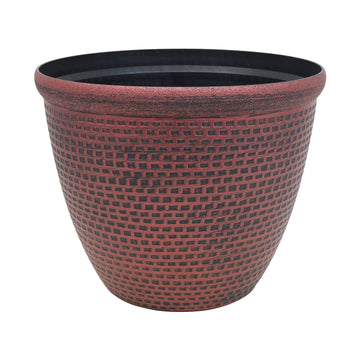 30cm Antique Copper Cromarty Round Plastic Planter