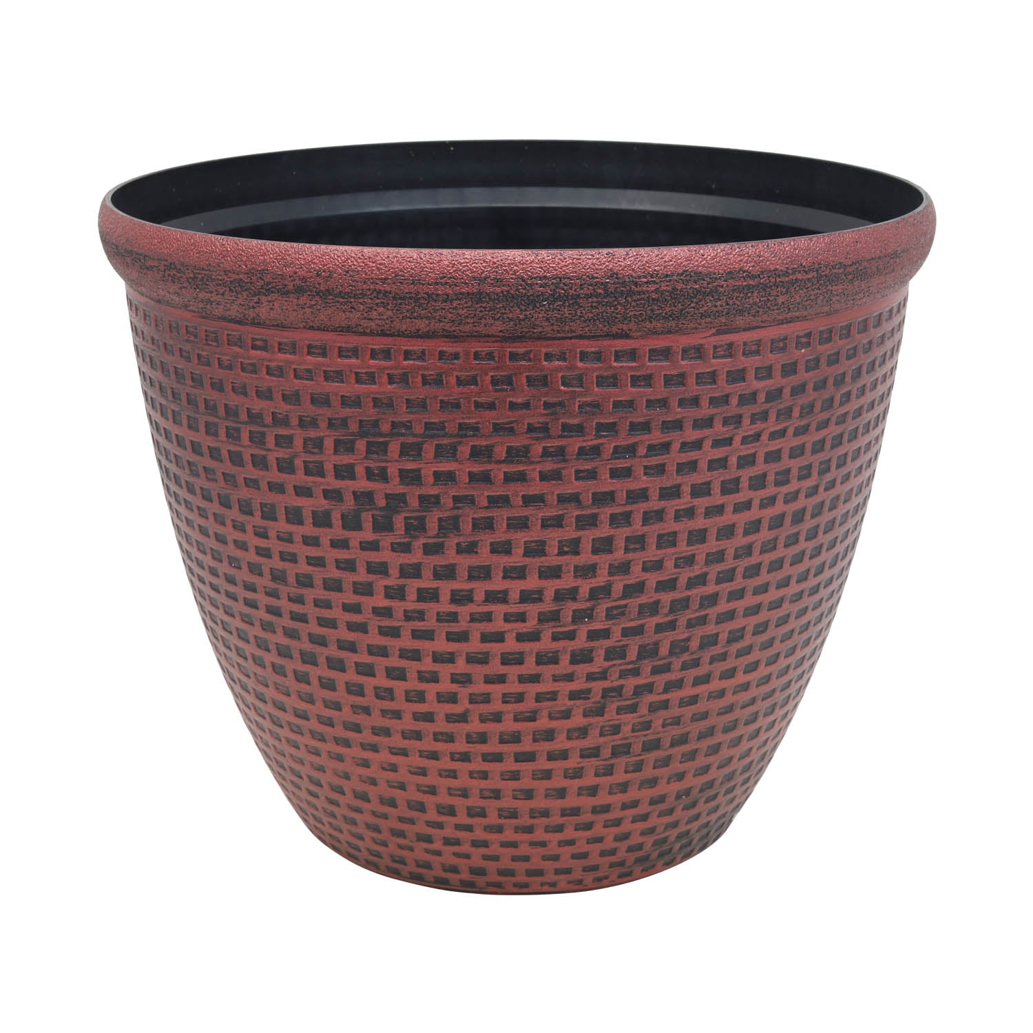 30cm Antique Copper Cromarty Round Plastic Planter