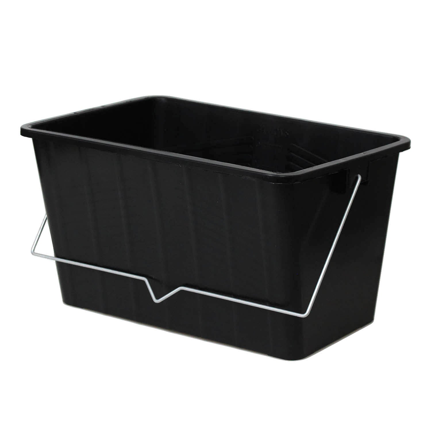 15L Black Paint Plastic Scuttle with Metal Handle