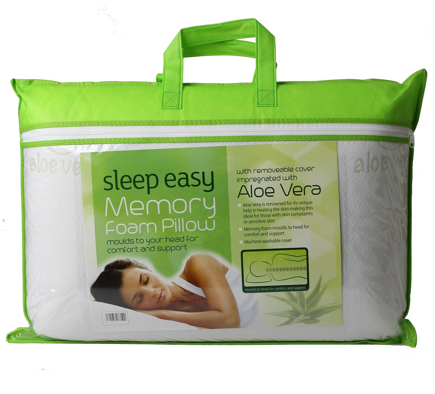 Aloe Vera Memory Foam Pillow Medium Firm