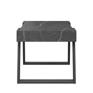 10cm Thick Verve Grey Marble Effect Side Table