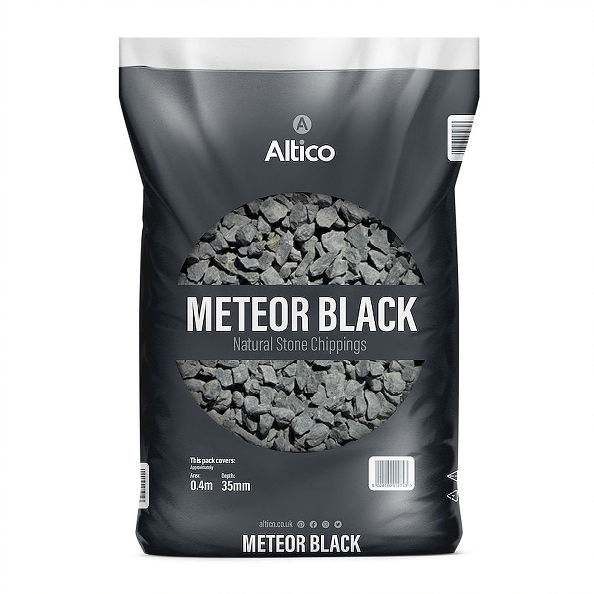 Meteor Black Basalt Stone Chippings 10-20mm
