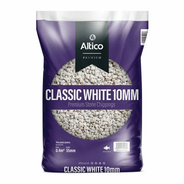 Classic White 10mm Bulk Bag 800kg Stone Chippings 8 - 14mm