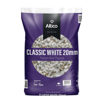 Classic White 20mm Bulk Bag 800kg Stone Chippings 10 - 20mm