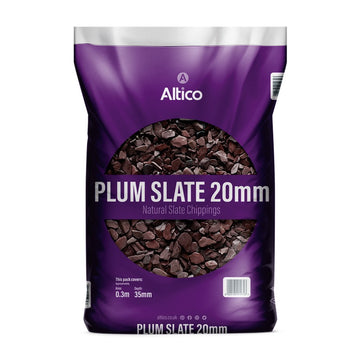 Plum Slate 20mm Bulk Bag 800kg Stone Chippings 15 - 35mm