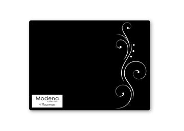 Black Cork Placemats 4Pack Elegance Design MDF