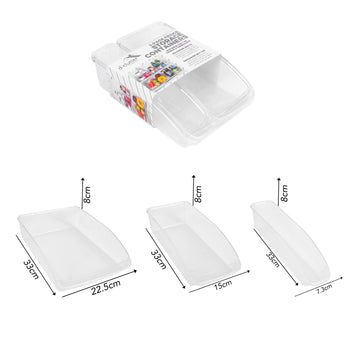 3 Pack Fridge Storage Containers