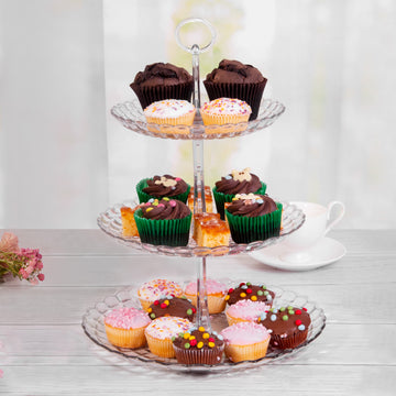 3 Tier Plastic Cake Cupcake Stand