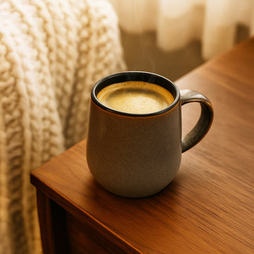 2Pcs 420ml Reactive Glaze Grey Coffee Mug