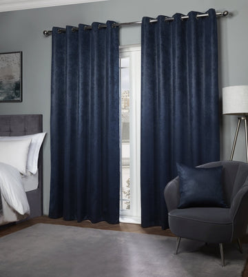 Navy Blue Thermal Blackout Curtains 66x72