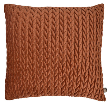 Laurence Llewelyn-Bowen Ruched Velvet Cushion Cover 43x43cm - Bronze