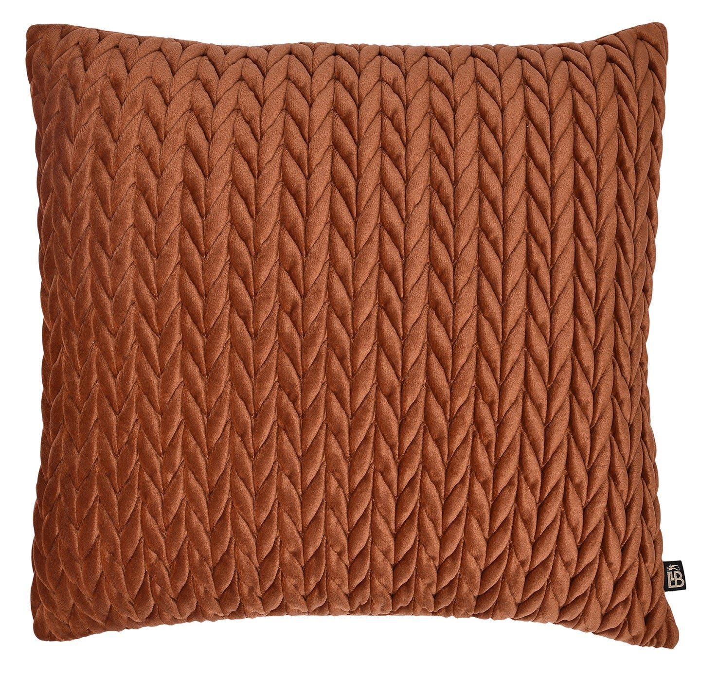 Laurence Llewelyn-Bowen Ruched Velvet Filled Cushion 43x43cm - Bronze