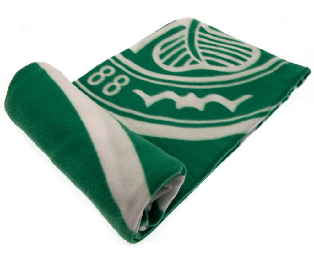 Celtic Football Club FC Fleece Blanket Throw, 120x150cm - Green