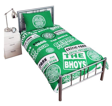 Celtic Football Club FC The Bhoys Duvet Cover Set, Single, Green