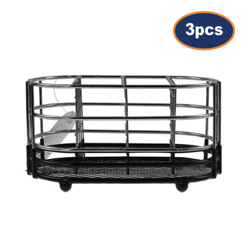 3pcs Apollo Dipped Black Cutlery Caddy