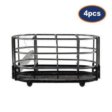 4pcs Apollo Dipped Black Cutlery Caddy