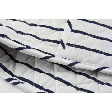 White & Blue Stripes Cotton Oven Gloves