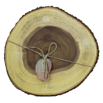 26x28cm Mango Wood Round Serving Platter Board