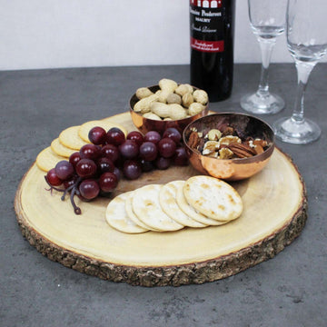 26x28cm Mango Wood Round Serving Platter Board