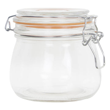 4Pcs 500ml Glass Airtight Food Storage Jars