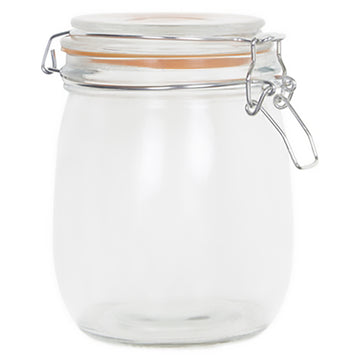 3Pcs 1L Glass Airtight Food Storage Jars
