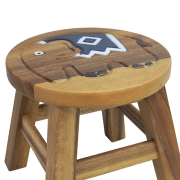 Elephant Design Kids Wooden Stool