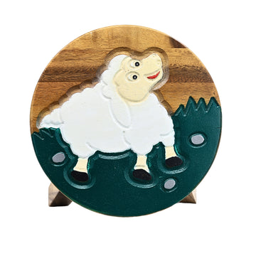 Sheep Design Kids Wooden Stool