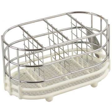 Chrome Wire Silicon Dipped Kitchen Cutlery Caddy Utensil Holder