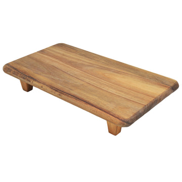 Acacia Wood Centerpiece Tray with Stand