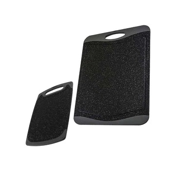 Small & Large Black Plastic Non Slip Chopping Board Set