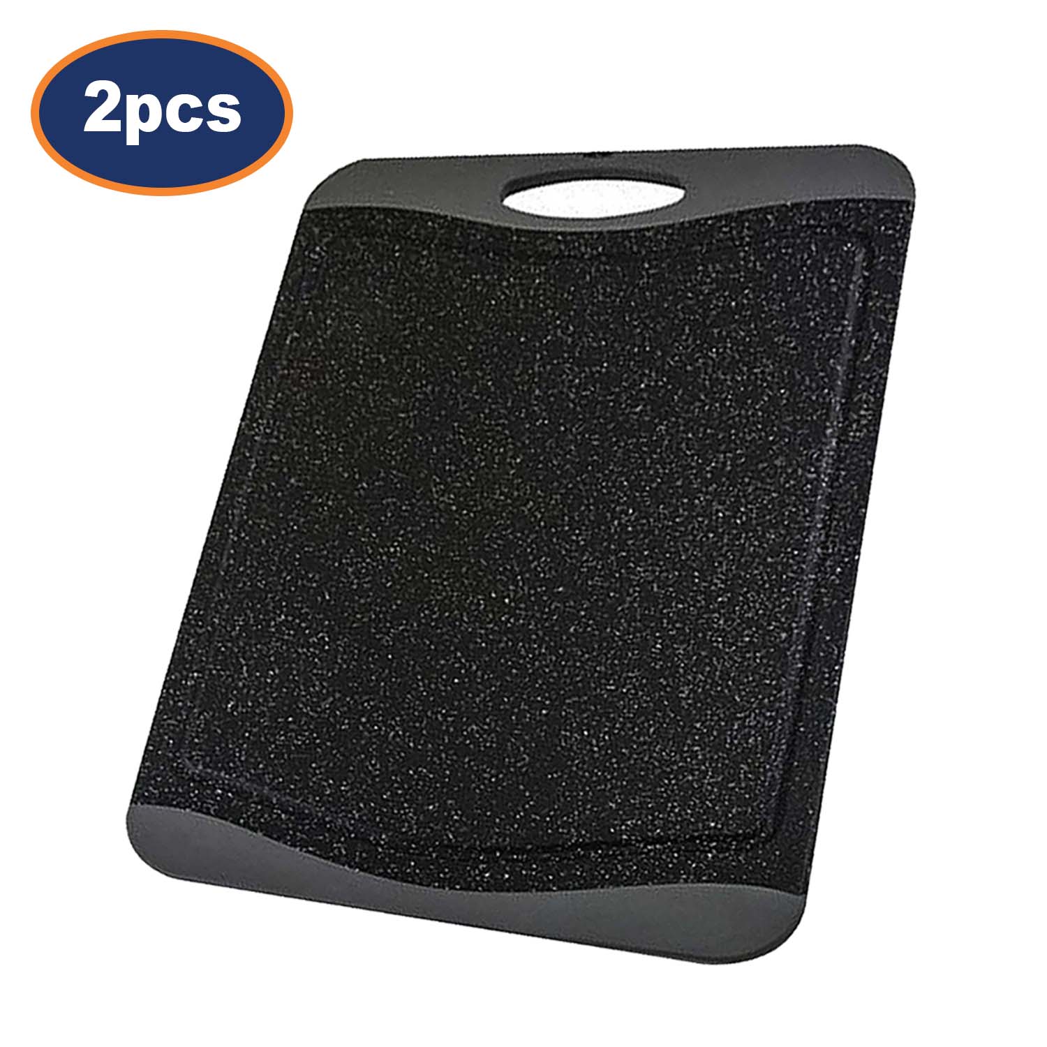 2Pcs Large Silicone Granite Effect Double Sided Chopping Boards