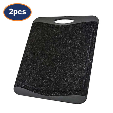 2Pcs Large Silicone Granite Effect Double Sided Chopping Boards