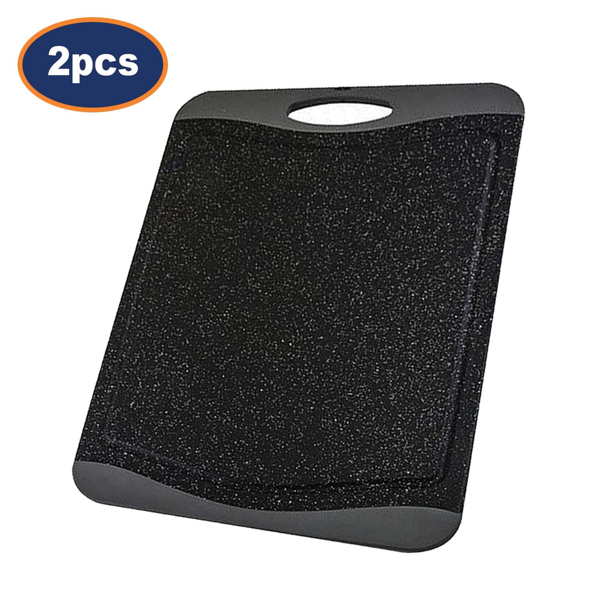 2Pcs Large Silicone Granite Effect Double Sided Chopping Boards