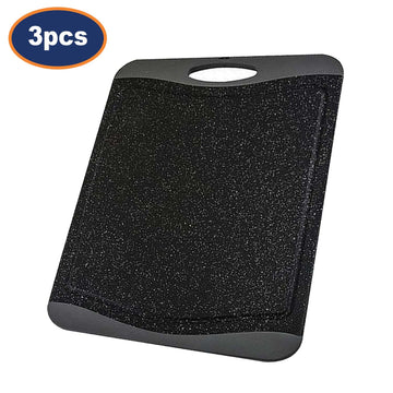 3Pcs Large Silicone Granite Effect Double Sided Chopping Boards