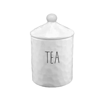 5pc White Ceramic Canisters Butter Dish Spoon Rest Set