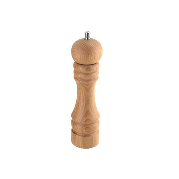 Apollo 21cm Beech Wood Pepper Mill Kitchen Herb Shaker Grinder