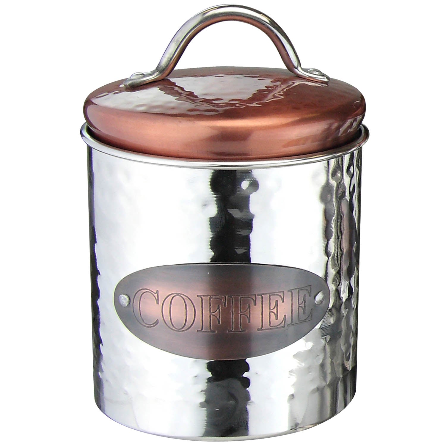 Vintage Coffee Canister  Copper Stainless Steel