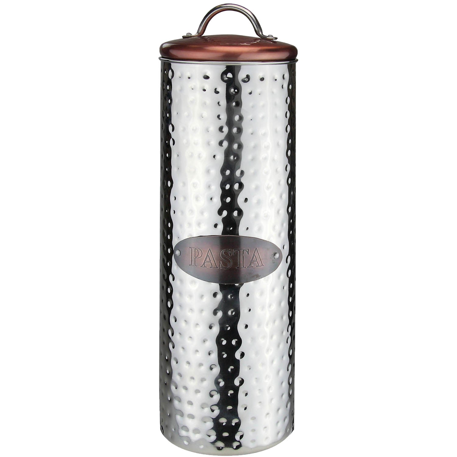 Vintage Retro Stainless Steel Pasta Canister Container Jar